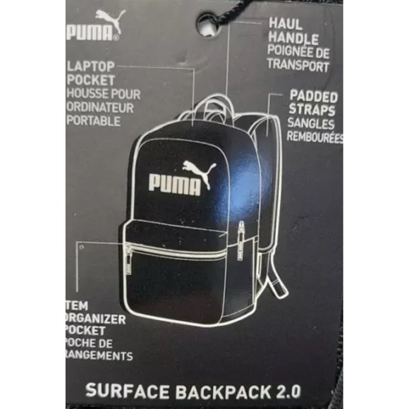 PUMA Surface Backpack 2.0 Black/Silver One Size - Picture 2 of 7